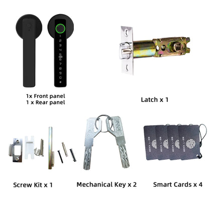 M5 Tuya BLE Fingerprint Door Lock Digital Electronic Lock with Password/Key/Ic Card/ Smartlife/ Tuya APP Unlock