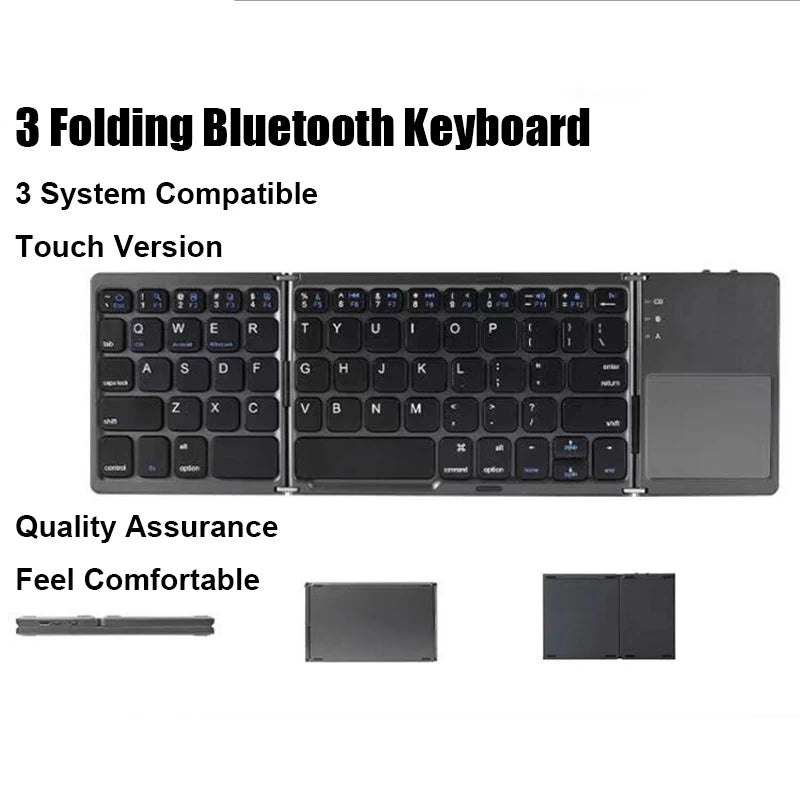 Folding Keyboard Bluetooth with Touchpad